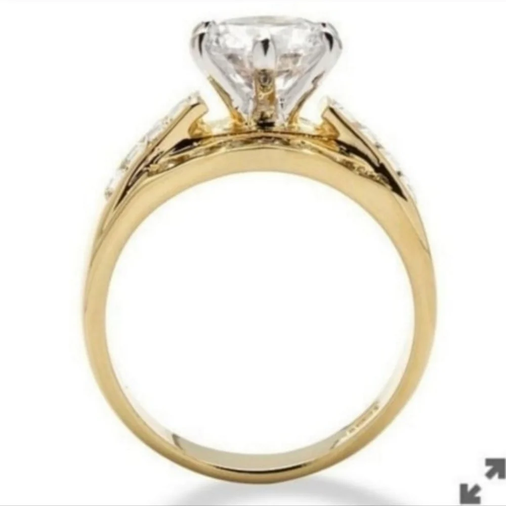 ❤️ 14k GOLD PLATED CZ RING SIZE 8 - Picture 8 of 12